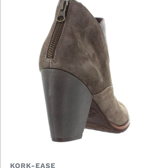 Kork-Ease grey leather suede Castaneda booties 10 - Picture 5 of 7